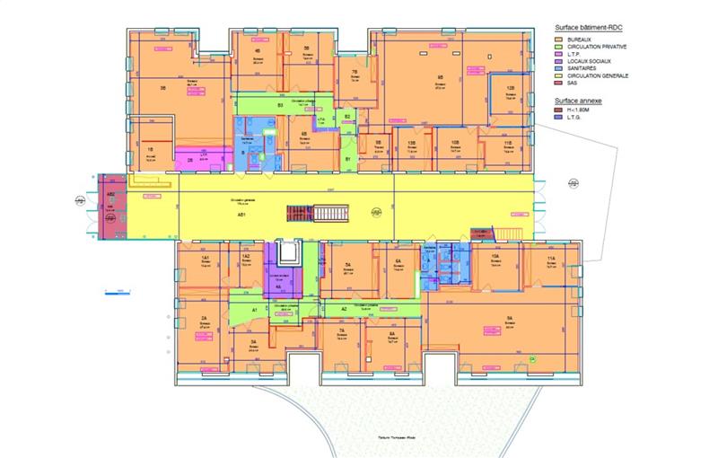 Location de bureau de 2 318 m² à Nantes - 44000 plan - 1