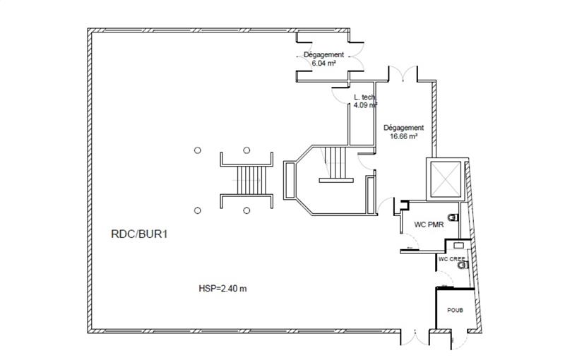 Location de bureau de 699 m² à Nantes - 44000 plan - 1