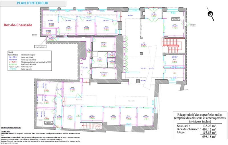 Location de bureau de 698 m² à Nantes - 44000 plan - 1