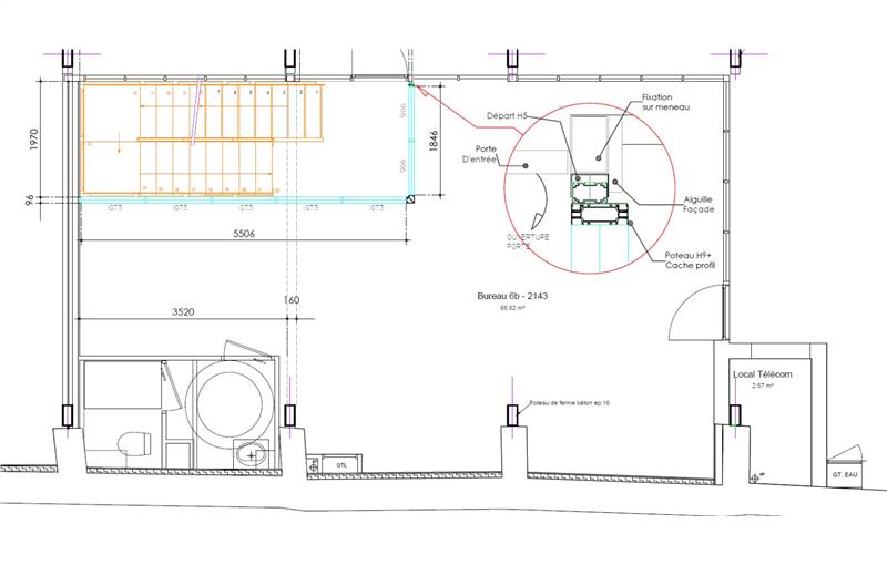 Location de bureau de 67 m² à Nantes - 44000 plan - 1