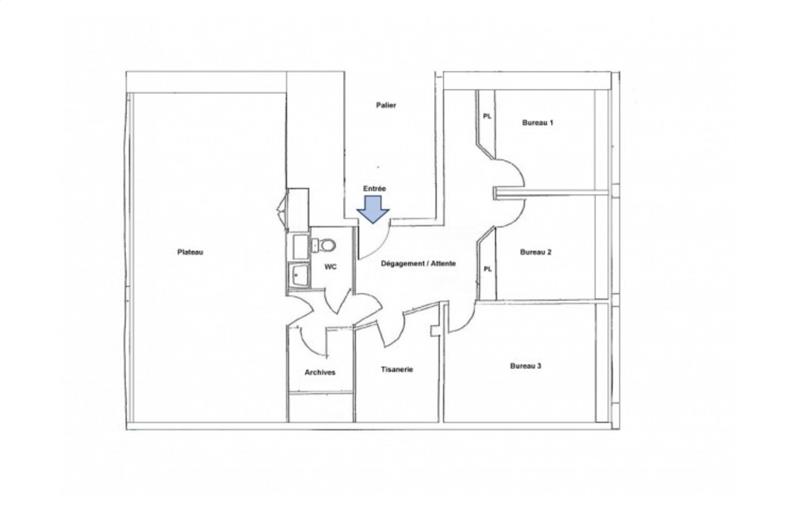 Location de bureau de 105 m² à Nantes - 44000 plan - 1