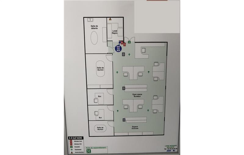 Location de bureau de 206 m² à Nantes - 44000 plan - 1