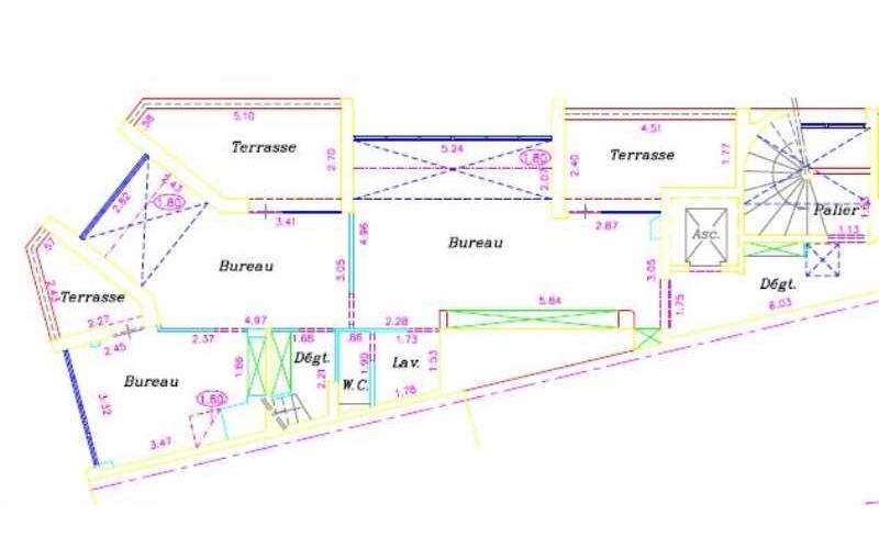 Location de bureau de 103 m² à Neuilly-sur-Seine - 92200 plan - 1