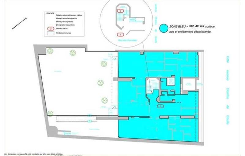 Location de bureau de 327 m² à Neuilly-sur-Seine - 92200 plan - 1