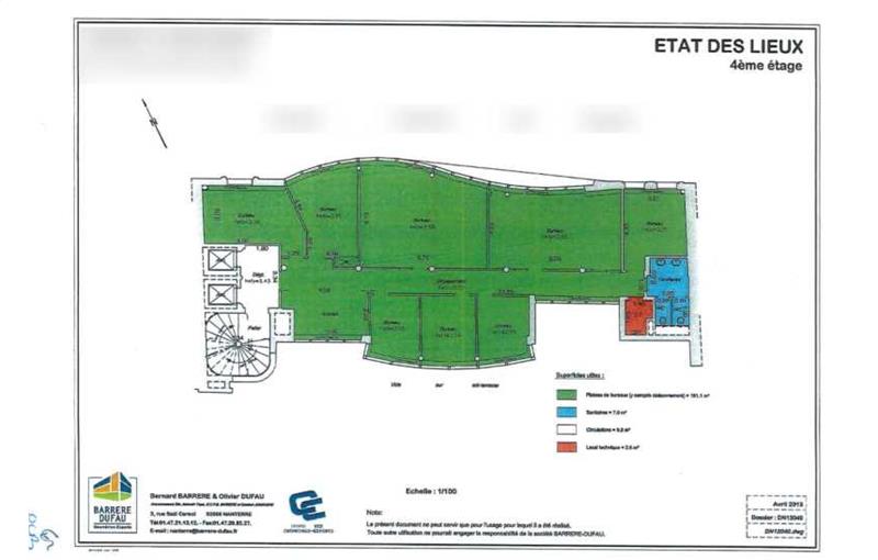 Location de bureau de 211 m² à Neuilly-sur-Seine - 92200 plan - 1