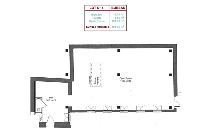 Location de bureau de 124 m² à Nice - 06000 plan - 1