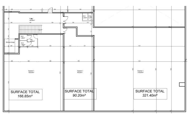 Location de bureau de 808 m² à Noisy-le-Grand - 93160 plan - 1