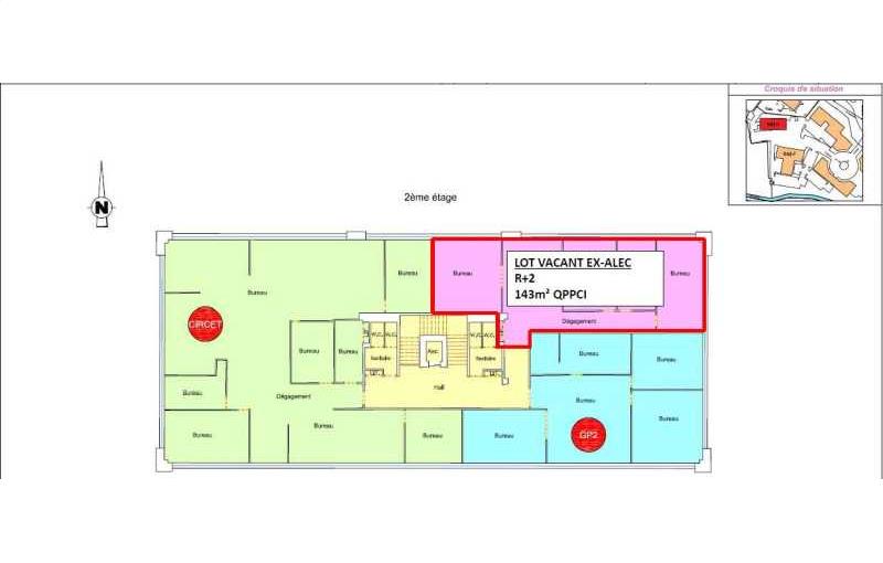 Location de bureau de 143 m² à Palaiseau - 91120 plan - 1