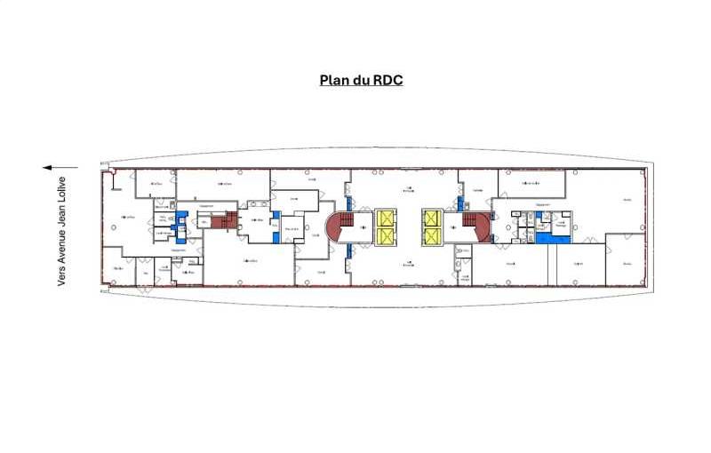 Location de bureau de 881 m² à Pantin - 93500 plan - 1