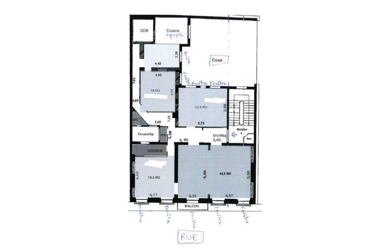 Location de bureau de 162 m² à Paris 1 - 75001 plan - 1