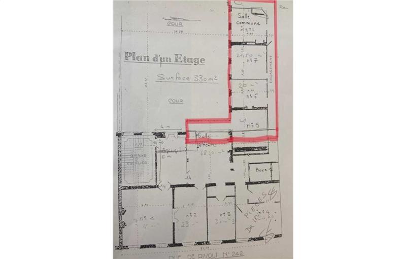 Location de bureau de 127 m² à Paris 1 - 75001 plan - 1