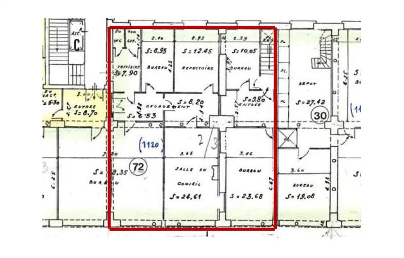 Location de bureau de 135 m² à Paris 1 - 75001 plan - 1