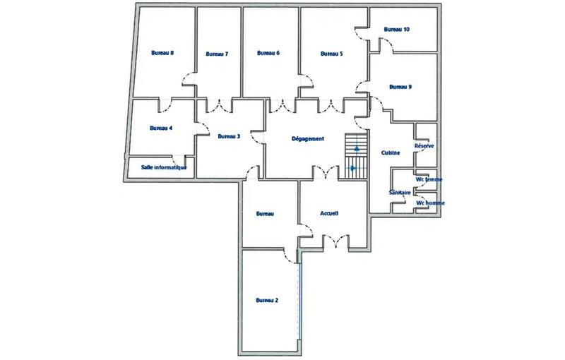 Location de bureau de 280 m² à Paris 1 - 75001 plan - 1