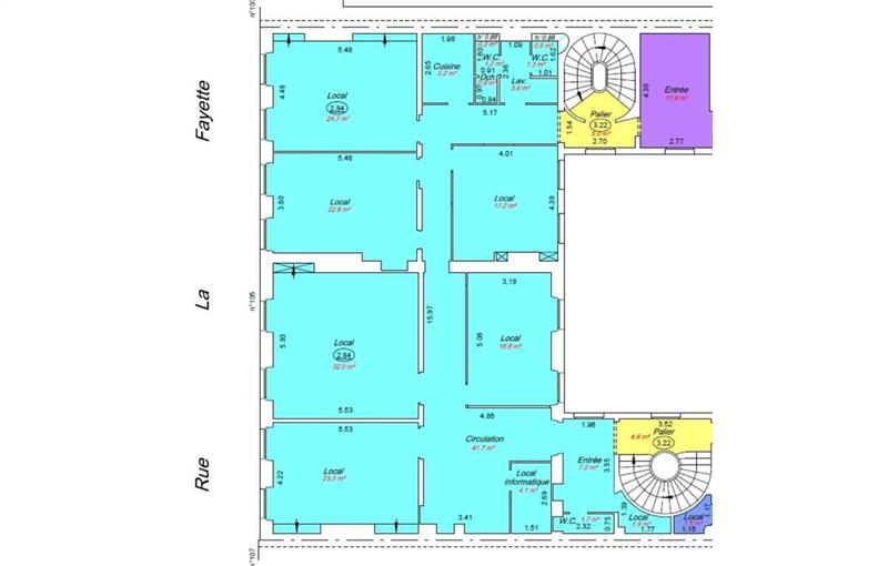 Location de bureau de 205 m² à Paris 10 - 75010 plan - 1