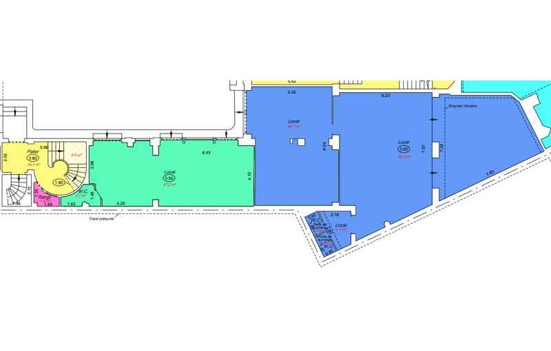 Location de bureau de 193 m² à Paris 10 - 75010 plan - 1