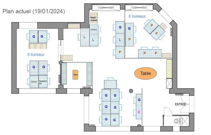 Location de bureau de 100 m² à Paris 10 - 75010 plan - 1