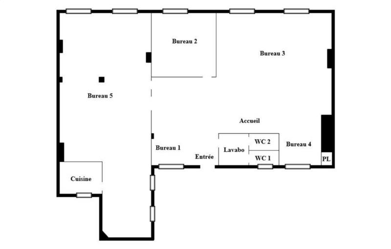 Location de bureau de 184 m² à Paris 11 - 75011 plan - 1