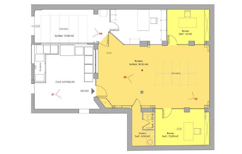 Location de bureau de 82 m² à Paris 11 - 75011 plan - 1