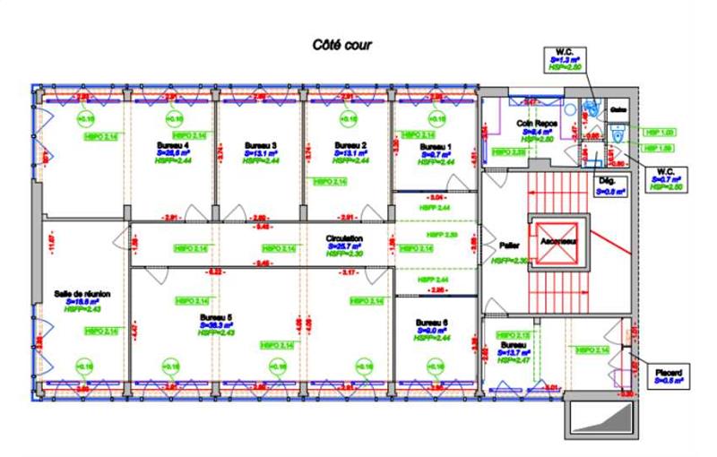 Location de bureau de 190 m² à Paris 12 - 75012 plan - 1