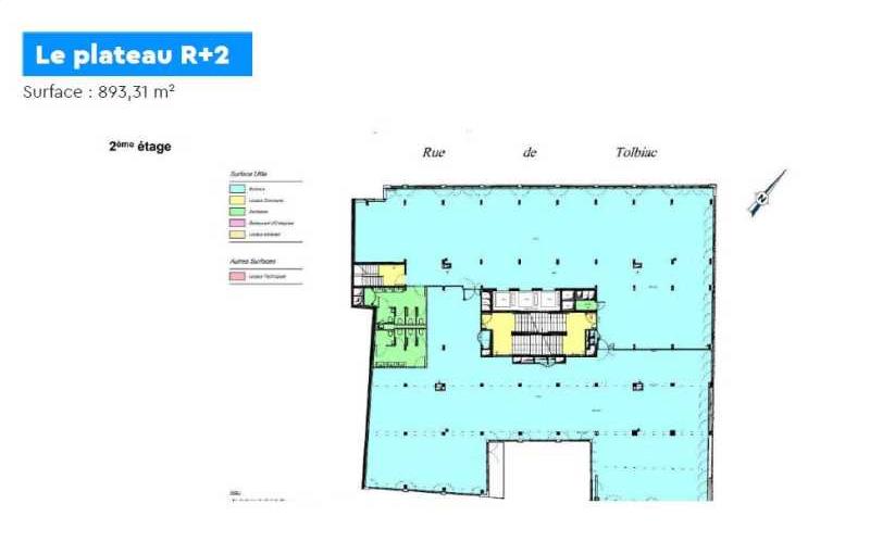 Location de bureau de 2 613 m² à Paris 13 - 75013 plan - 1