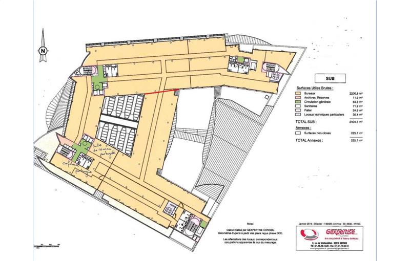 Location de bureau de 1 169 m² à Paris 13 - 75013 plan - 1