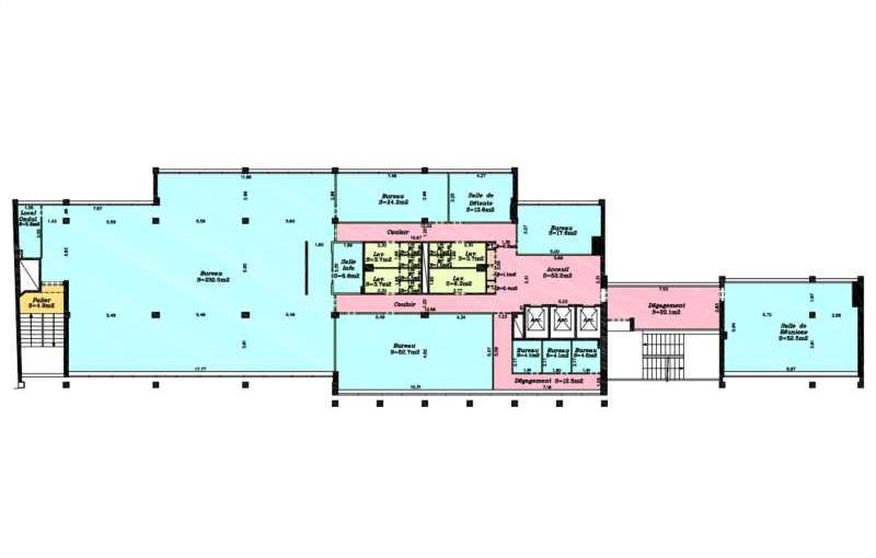 Location de bureau de 1 234 m² à Paris 13 - 75013 plan - 1