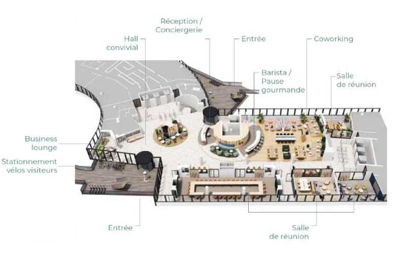 Location de bureau de 1 463 m² à Paris 13 - 75013 plan - 1