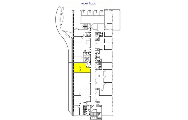 Location de bureau de 38 m² à Paris 13 - 75013 plan - 1