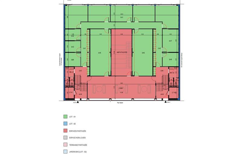 Location de bureau de 471 m² à Paris 13 - 75013 plan - 1