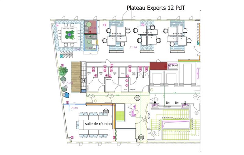 Location de bureau de 276 m² à Paris 13 - 75013 plan - 1