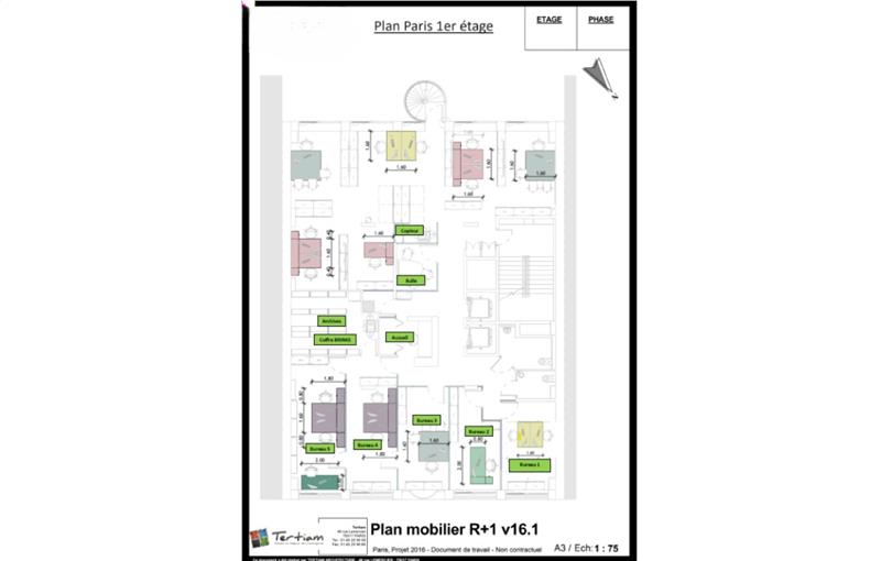 Location de bureau de 730 m² à Paris 14 - 75014 plan - 1