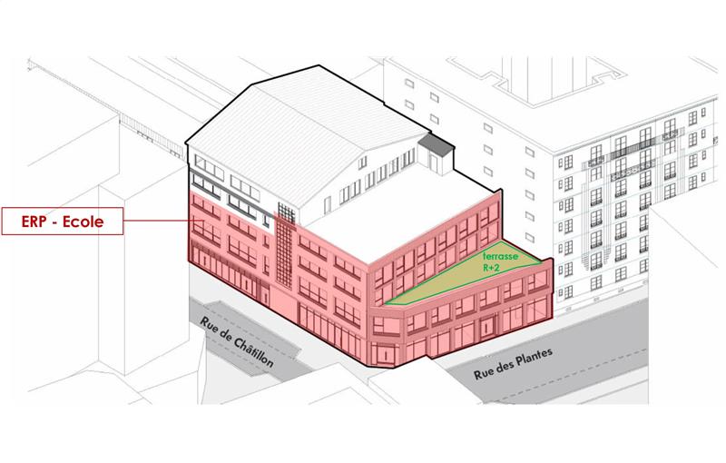 Location de bureau de 1 823 m² à Paris 14 - 75014 plan - 1