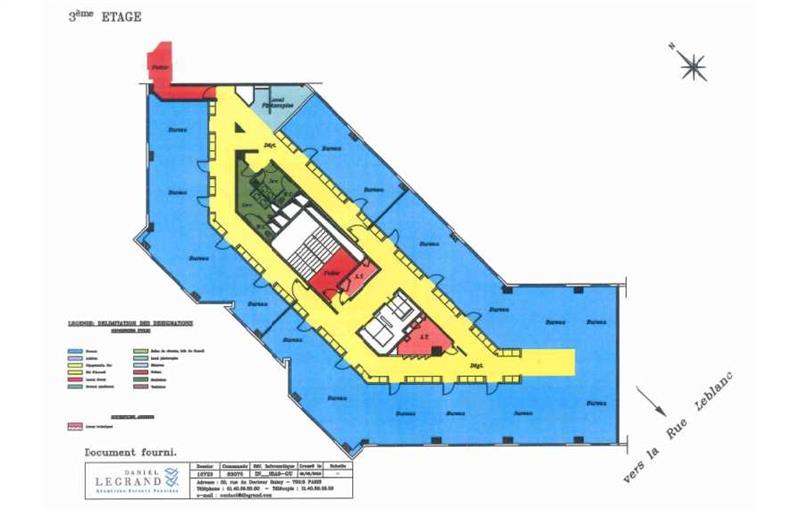 Location de bureau de 1 730 m² à Paris 15 - 75015 plan - 1