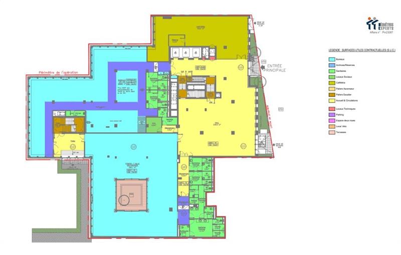 Location de bureau de 393 m² à Paris 15 - 75015 plan - 1