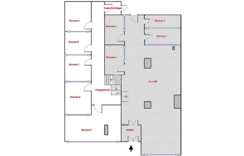 Location de bureau de 287 m² à Paris 15 - 75015 plan - 1