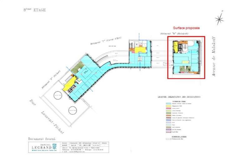 Location de bureau de 236 m² à Paris 16 - 75016 plan - 1