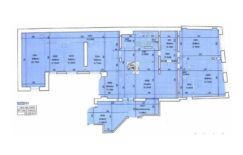 Location de bureau de 303 m² à Paris 16 - 75016 plan - 1