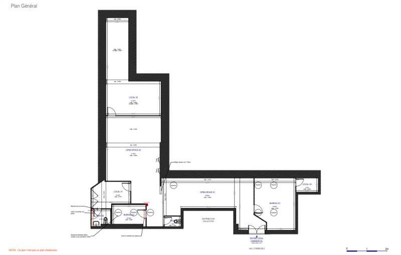 Location de bureau de 160 m² à Paris 16 - 75016 plan - 1