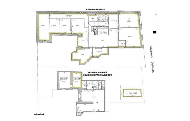 Location de bureau de 303 m² à Paris 16 - 75016 plan - 1