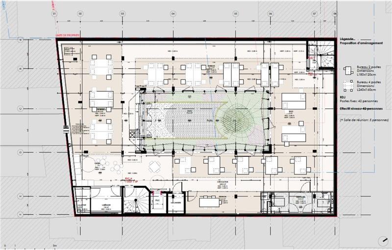 Location de bureau de 765 m² à Paris 16 - 75016 plan - 1