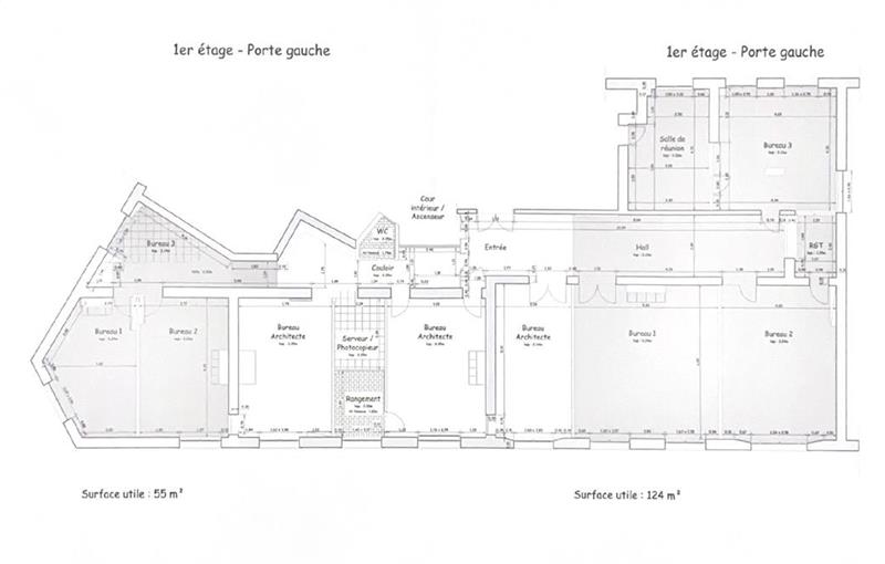 Location de bureau de 179 m² à Paris 16 - 75016 plan - 1