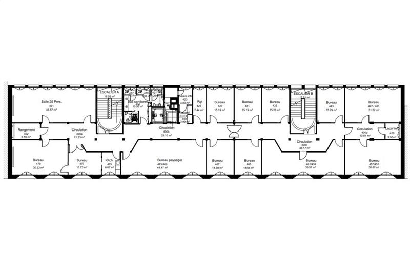 Location de bureau de 567 m² à Paris 16 - 75016 plan - 1