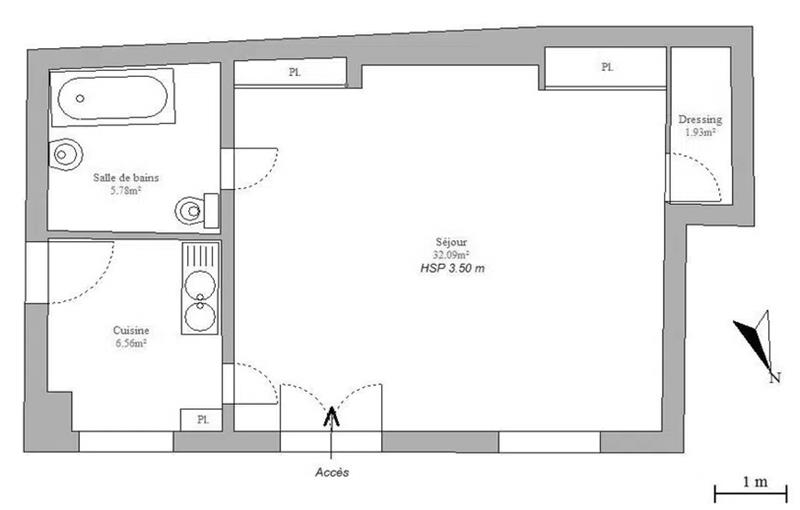 Location de bureau de 47 m² à Paris 16 - 75016 plan - 1