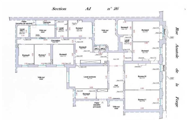 Location de bureau de 320 m² à Paris 17 - 75017 plan - 1