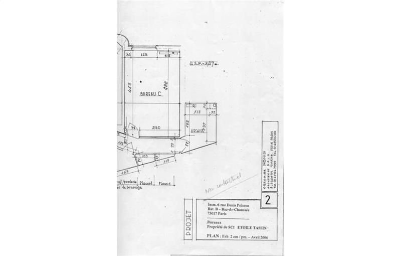 Location de bureau de 68 m² à Paris 17 - 75017 plan - 1