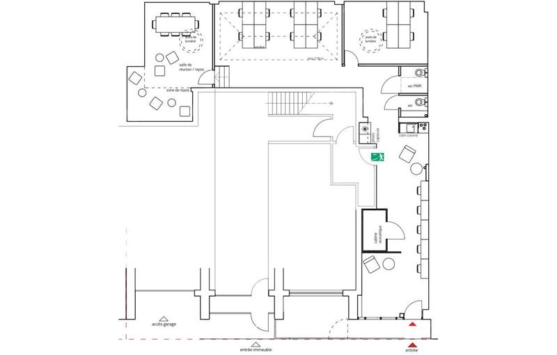 Location de bureau de 120 m² à Paris 17 - 75017 plan - 1