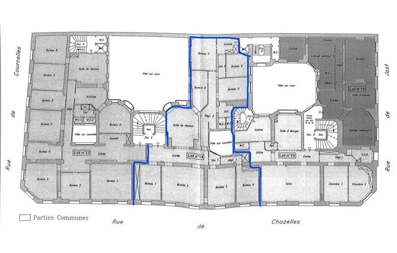 Location de bureau de 210 m² à Paris 17 - 75017 plan - 1