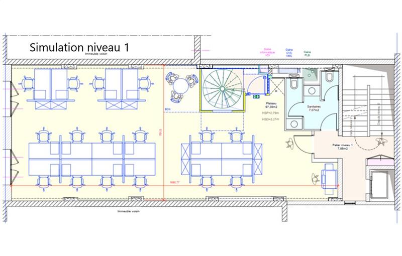 Location de bureau de 390 m² à Paris 17 - 75017 plan - 1