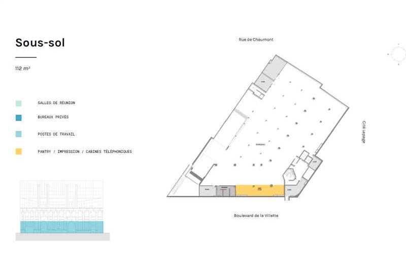 Location de bureau de 6 234 m² à Paris 19 - 75019 plan - 1