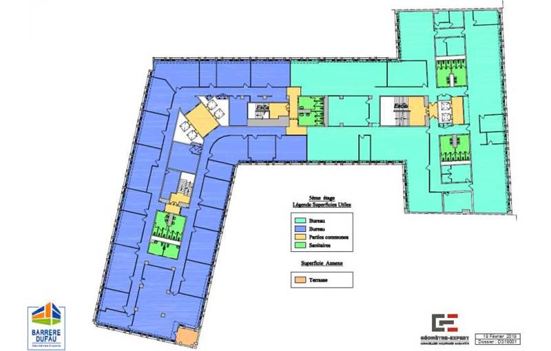 Location de bureau de 1 965 m² à Paris 19 - 75019 plan - 1